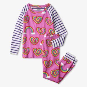 Brand New *never worn* Twisty Rainbows Pajama set - Hatley! Size 8 (runs small)